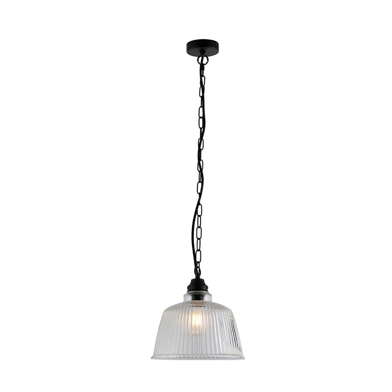 Pendellampe i moderne stil i krystallklart glass